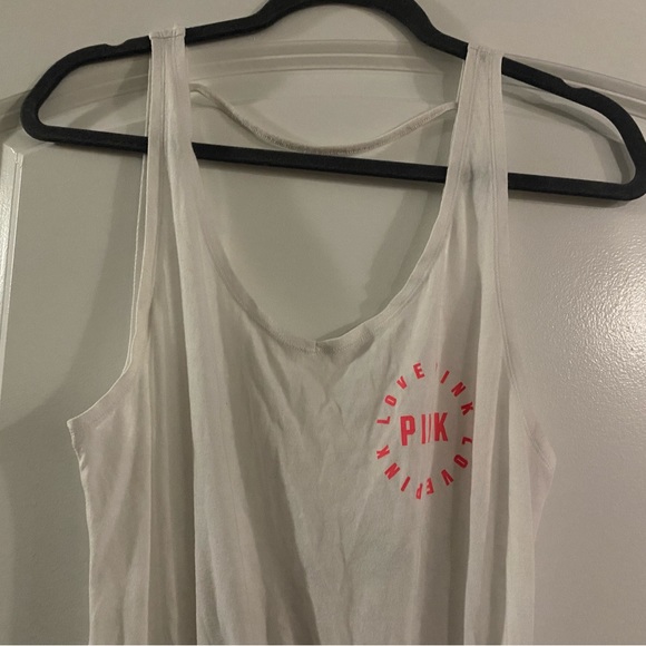 SOLD!! PINK VS White Chinched waist Hip Pockets Swim Coverup Romper M - Picture 11 of 16